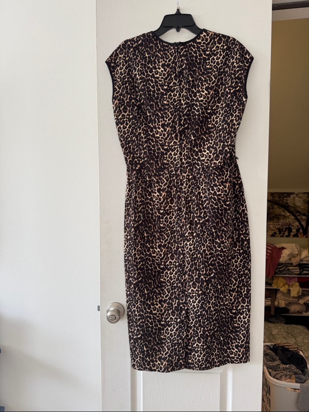 Pinup Couture Leopard Print Midi Dress in Brown and Black - Picture 5 of 5